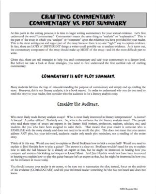 how to add commentary in an essay and why it's crucial for your essay's depth